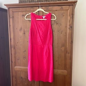 EUC  fuchsia pink Eyelet sheath dress from Old Navy